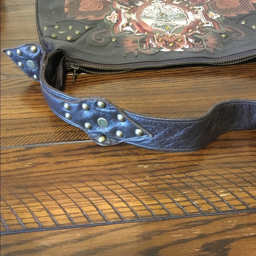 WILD HEART Leather Studded Bag Purse - Picture 5 of 6